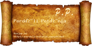 Perdéli Petúnia névjegykártya